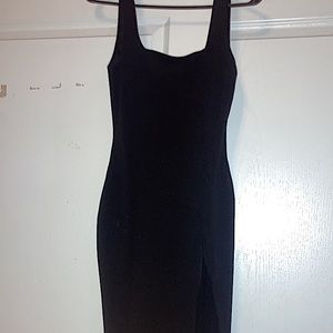 Black slit dress, size S/M